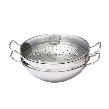 Nuevo diseño de utensilios de cocina populares olla de acero inoxidable